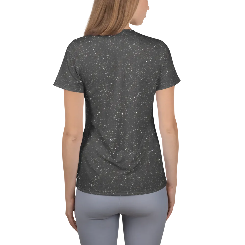 Stardust Slate on Women's Athletic T-Shirt — Back