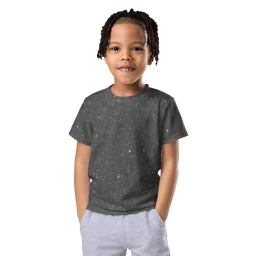 Stardust Slate on a Kids Crew Neck T-Shirt
