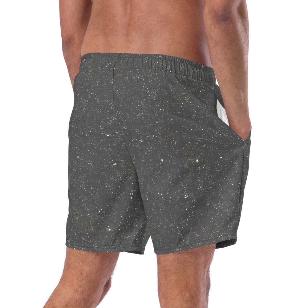 Stardust Slate on Swim Trunks — Right Back