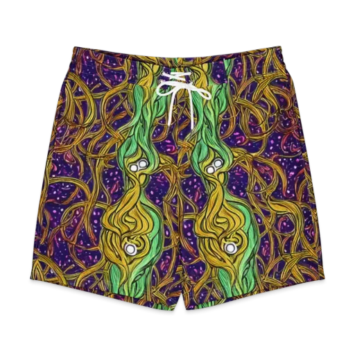 Violet Gilded Maze on a Men's Board Shorts