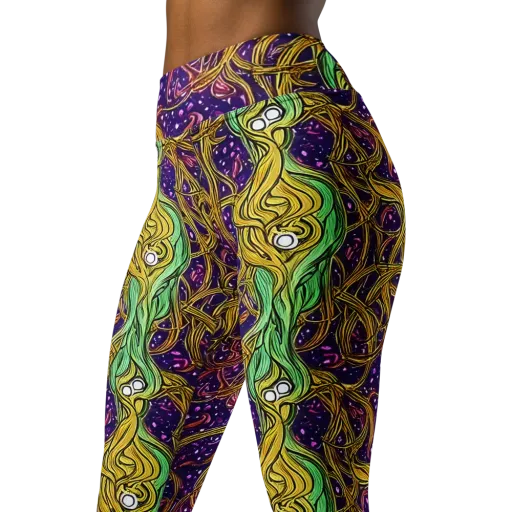 Violet Gilded Maze on a Yoga Leggings