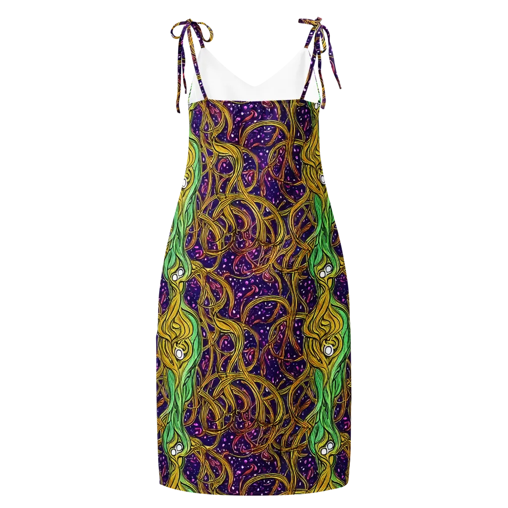 Violet Gilded Maze on Slip Dress — Back