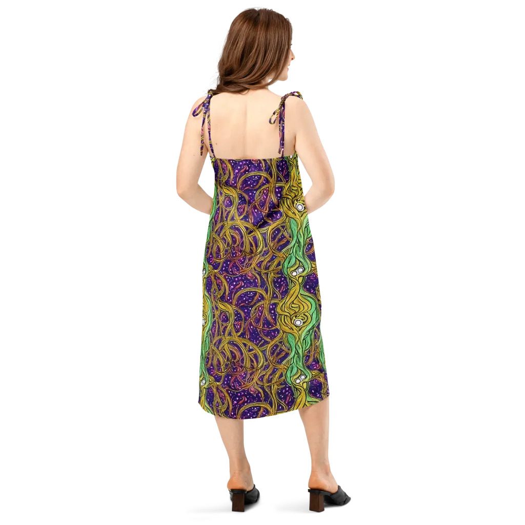 Violet Gilded Maze on Slip Dress — Back