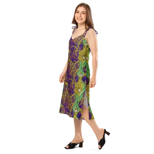 Violet Gilded Maze on a Slip Dress