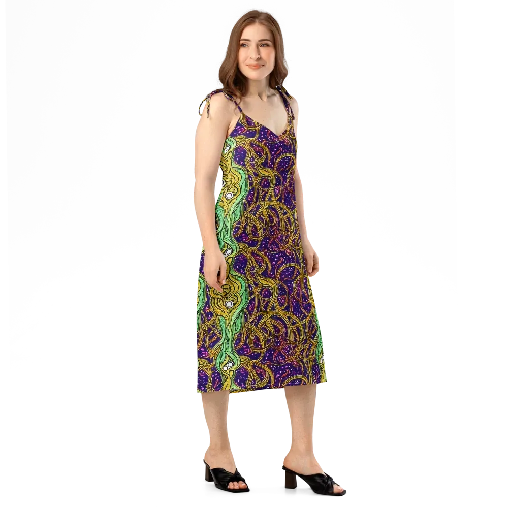 Violet Gilded Maze on Slip Dress — Right Front