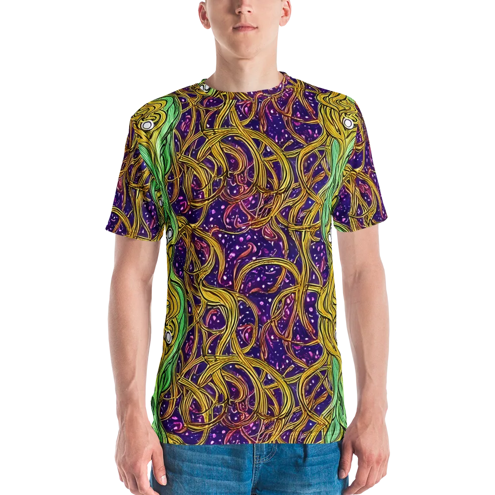 Violet Gilded Maze on Men's Crew Neck T-Shirt — Front