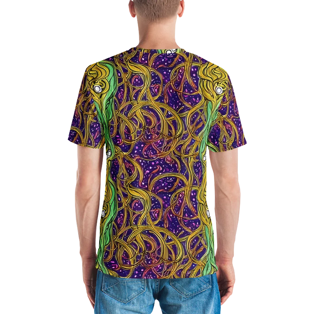 Violet Gilded Maze on Men's Crew Neck T-Shirt — Back