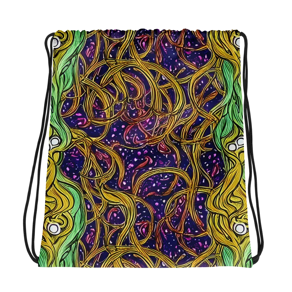 Violet Gilded Maze on Drawstring Bag — Photo