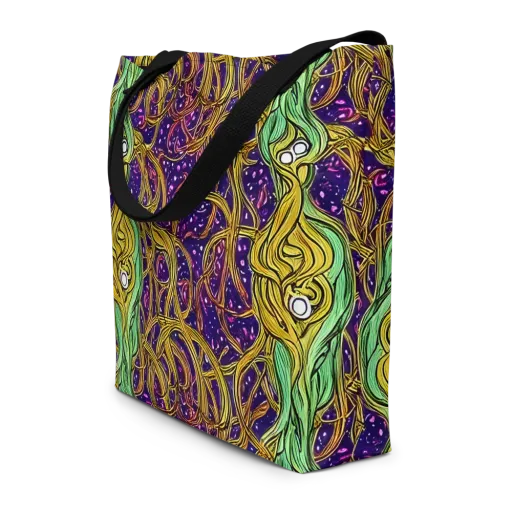 Violet Gilded Maze on a Large Tote Bag W/ Pocket