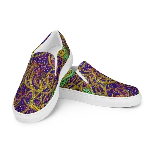 Violet Gilded Maze on a Women's Slip-On Canvas Shoes