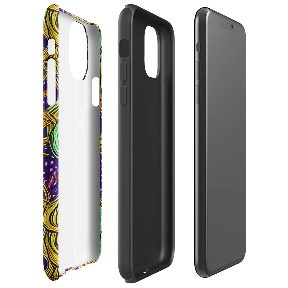 Violet Gilded Maze on Tough Case for iPhone® — Right