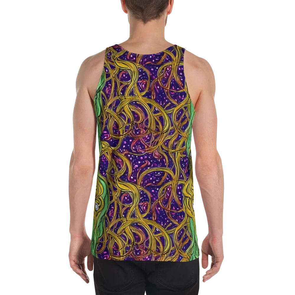 Violet Gilded Maze on Men's Tank Top — Back