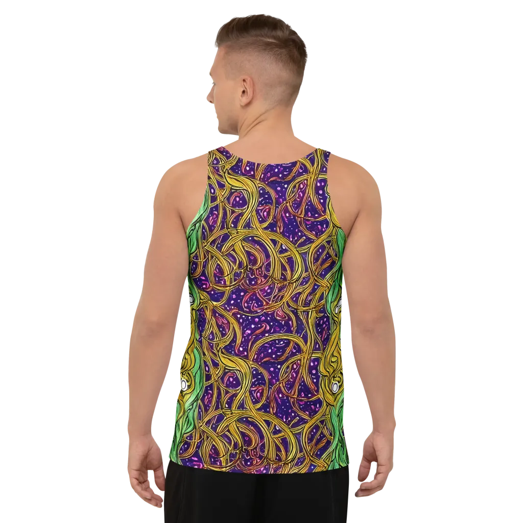 Violet Gilded Maze on Men's Tank Top — Back
