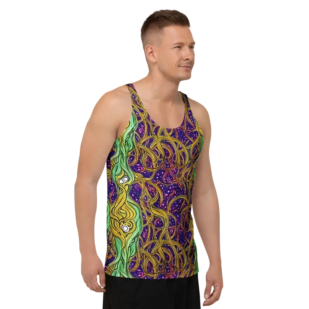 Violet Gilded Maze on Men's Tank Top — Right Front