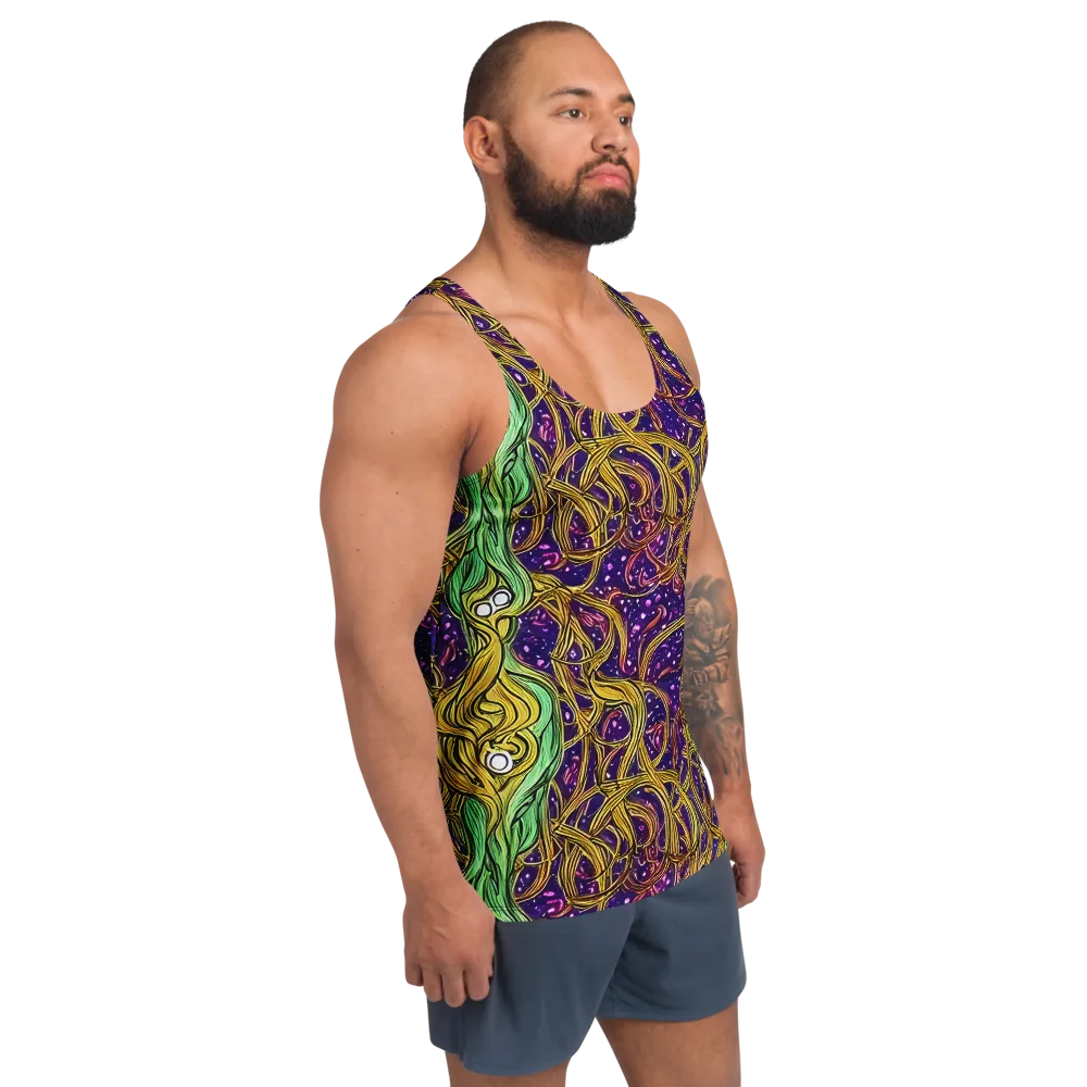 Violet Gilded Maze on Men's Tank Top — Right Front