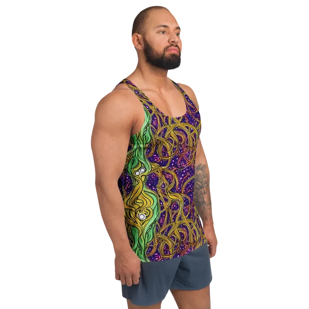 Violet Gilded Maze on Men's Tank Top — Right Front