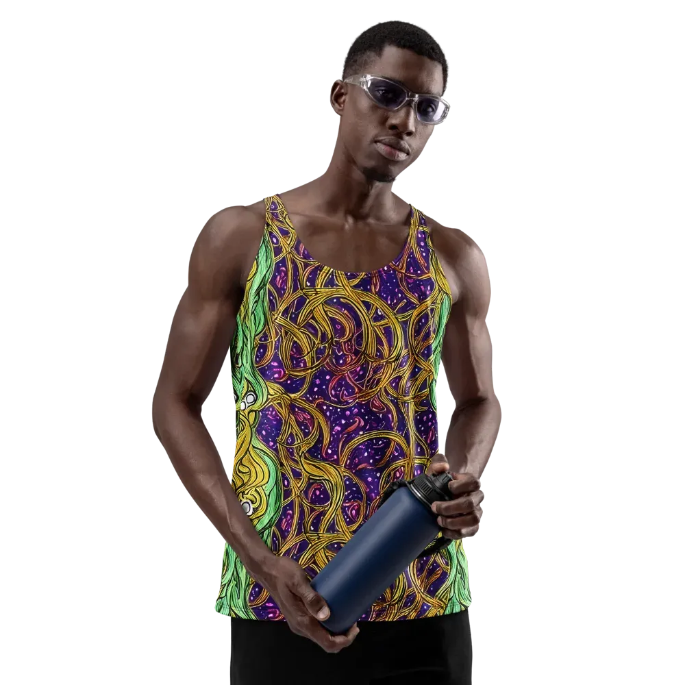 Violet Gilded Maze on Men's Tank Top — Front