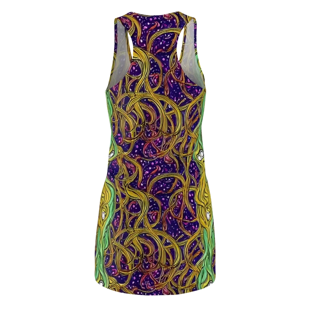 Violet Gilded Maze on Racerback Dress — Back