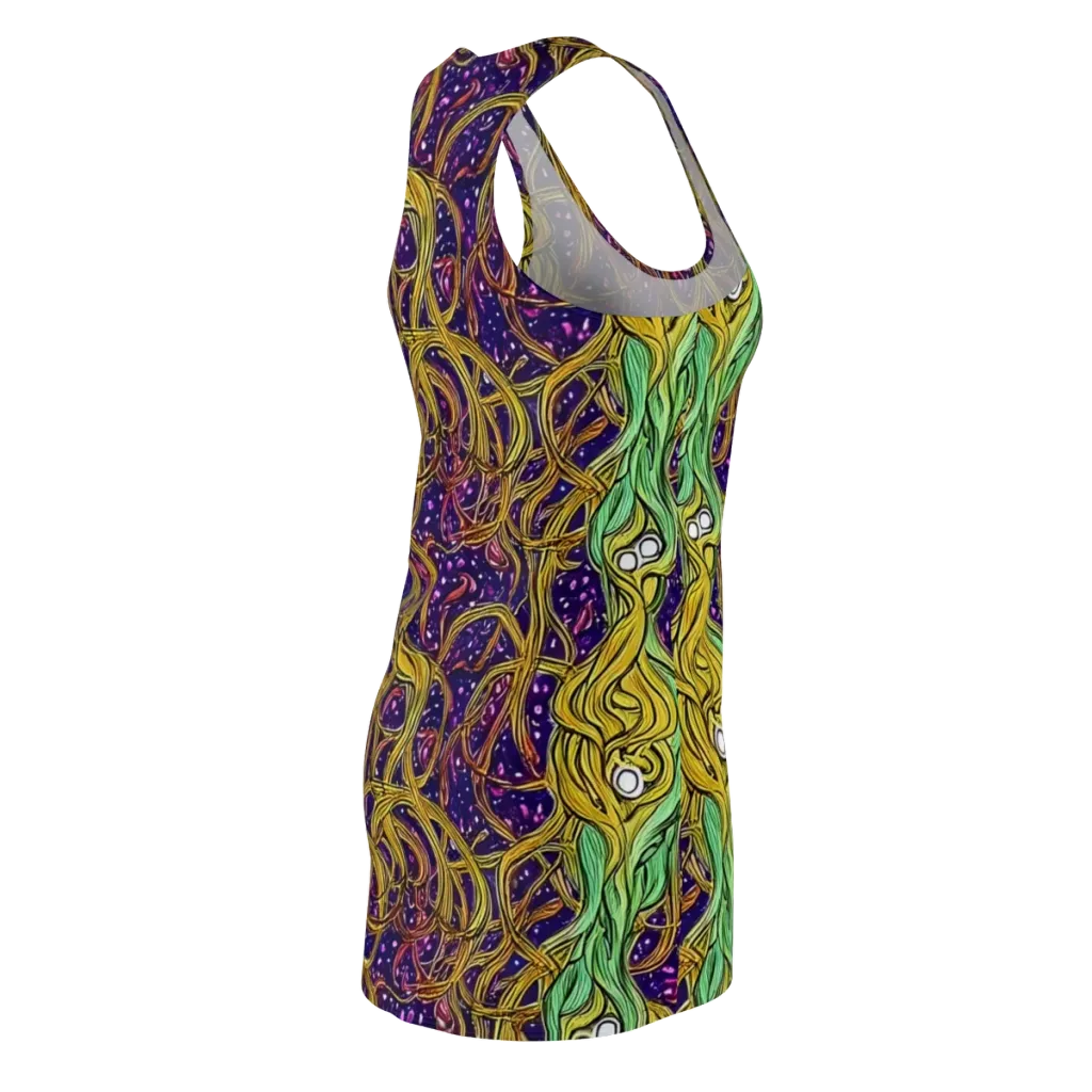 Violet Gilded Maze on Racerback Dress — Back Side