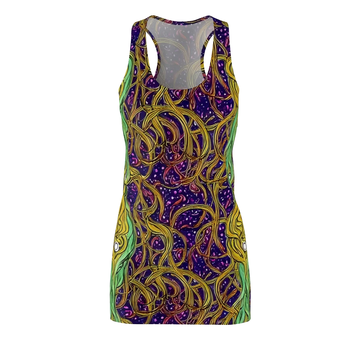 Violet Gilded Maze on Racerback Dress — Front