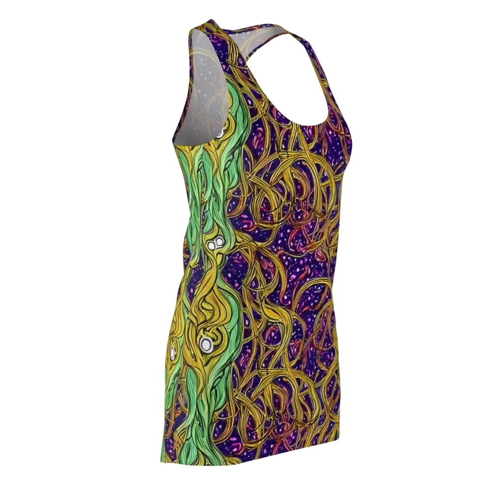 Violet Gilded Maze on Racerback Dress — Front Side