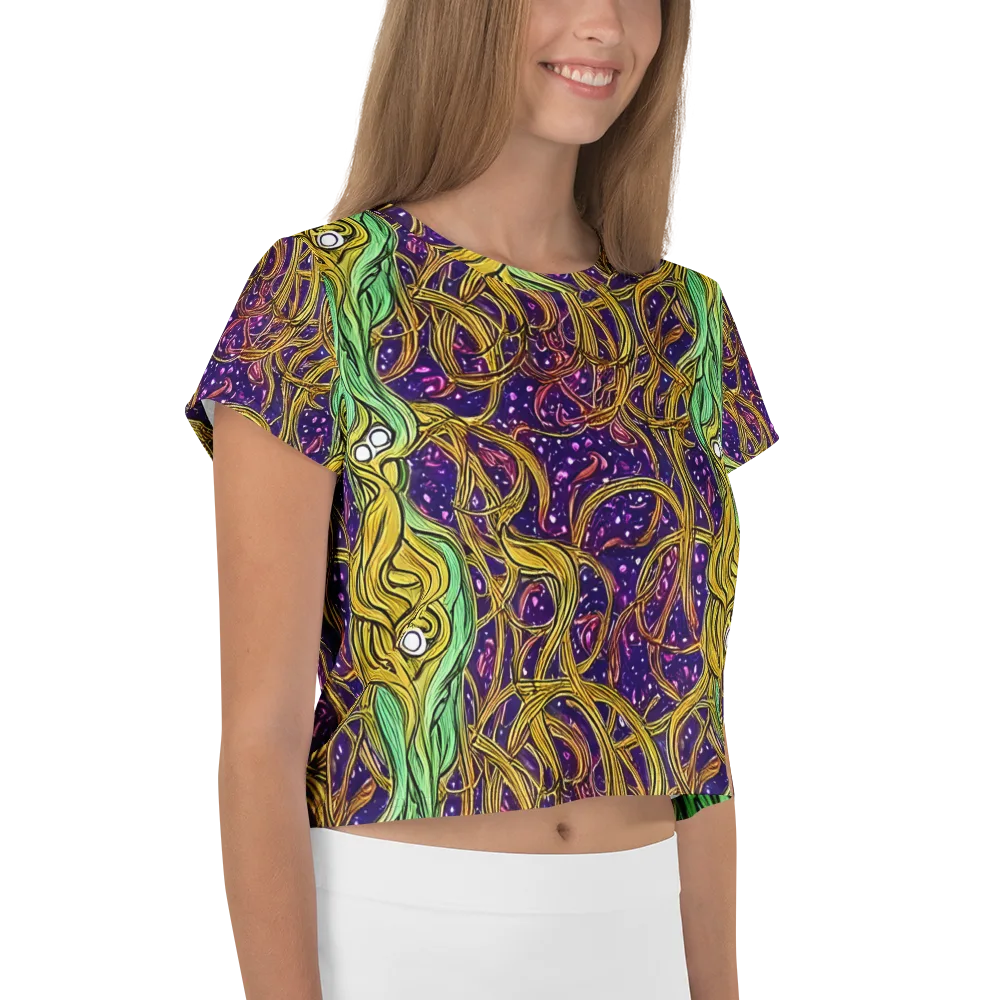 Violet Gilded Maze on Crop Tee — Right