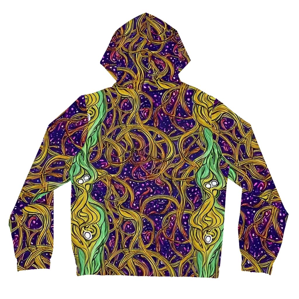 Violet Gilded Maze on Women's Full-Zip Hoodie — Back