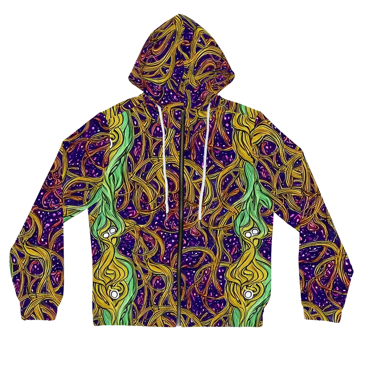 Violet Gilded Maze on Women's Full-Zip Hoodie — Front