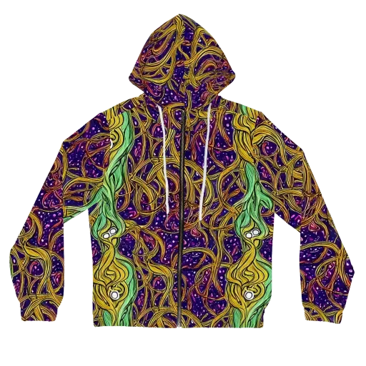 Violet Gilded Maze on a Women's Full-Zip Hoodie