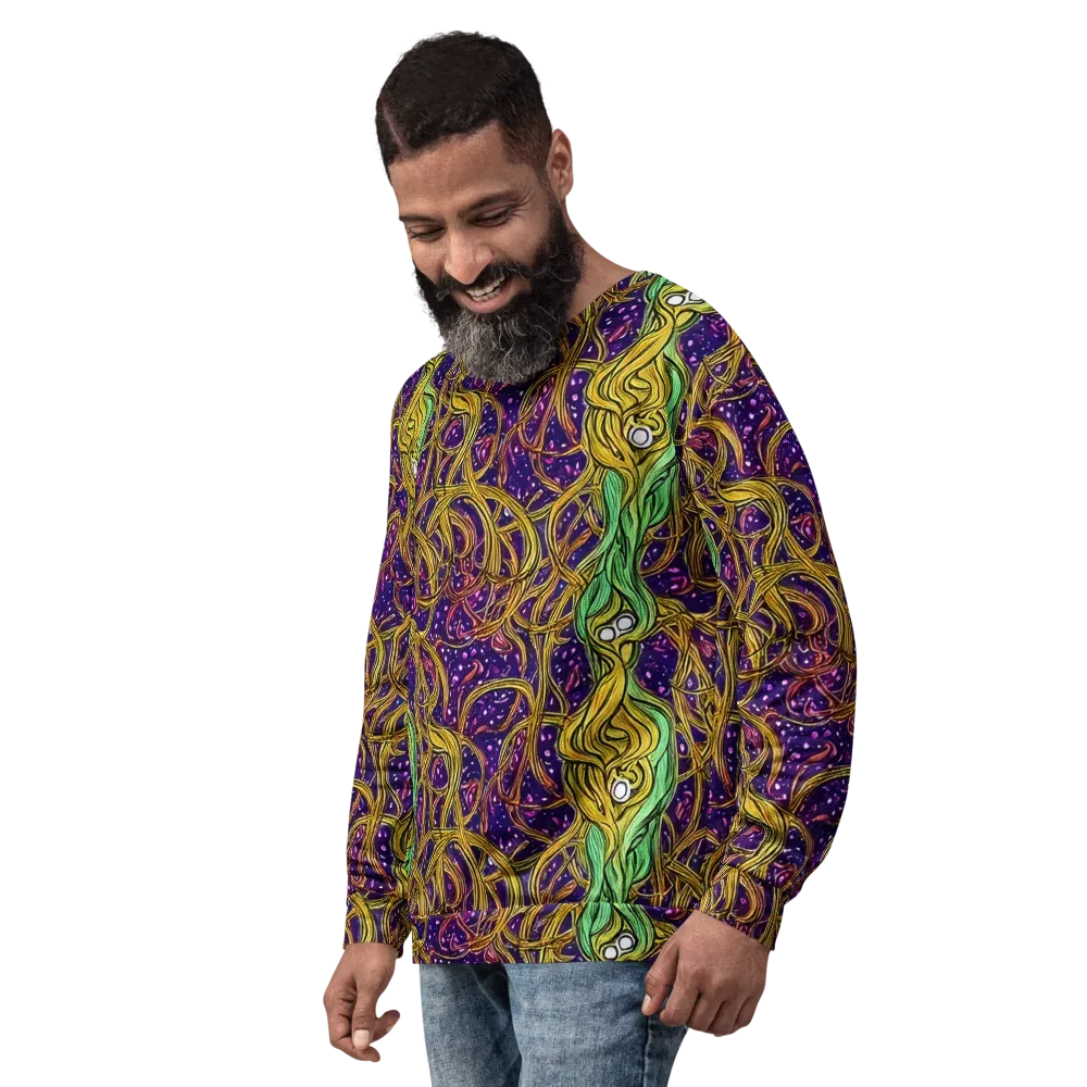 Violet Gilded Maze on Sweatshirt — Left Front
