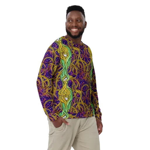 Violet Gilded Maze on a Sweatshirt