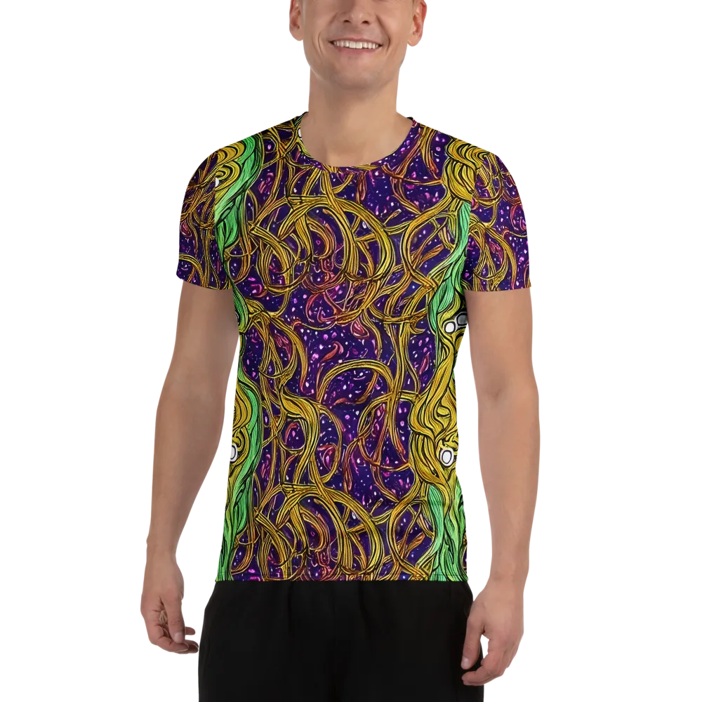 Violet Gilded Maze on Men's Athletic T-Shirt — Front