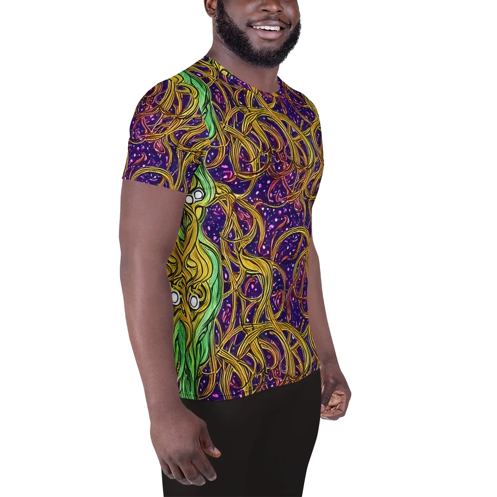 Violet Gilded Maze on Men's Athletic T-Shirt — Right