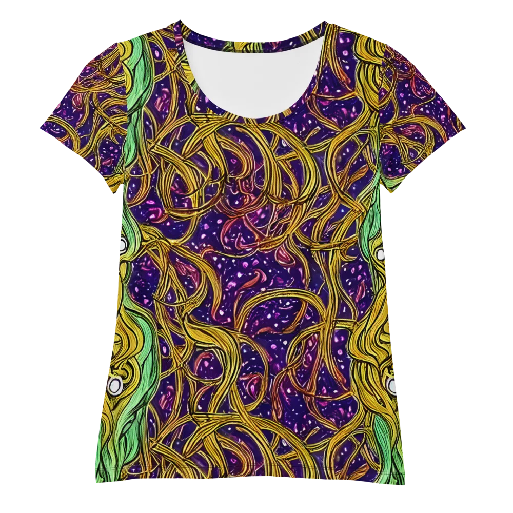 Violet Gilded Maze on Women's Athletic T-Shirt — Front
