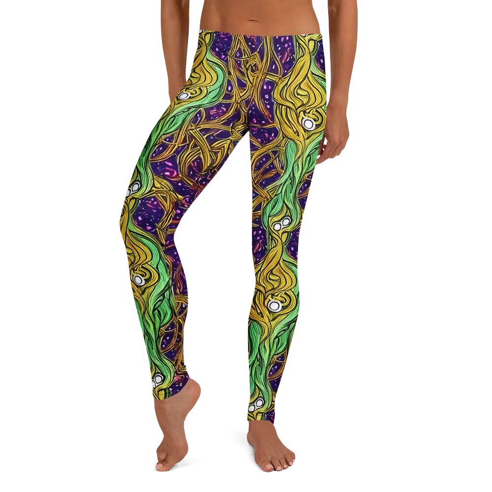 Violet Gilded Maze on Leggings — Front