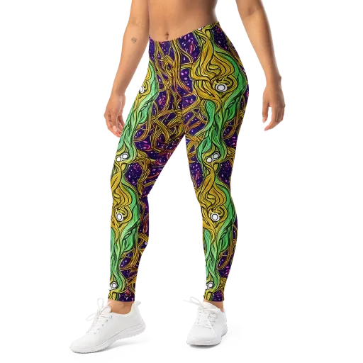 Violet Gilded Maze on a Leggings
