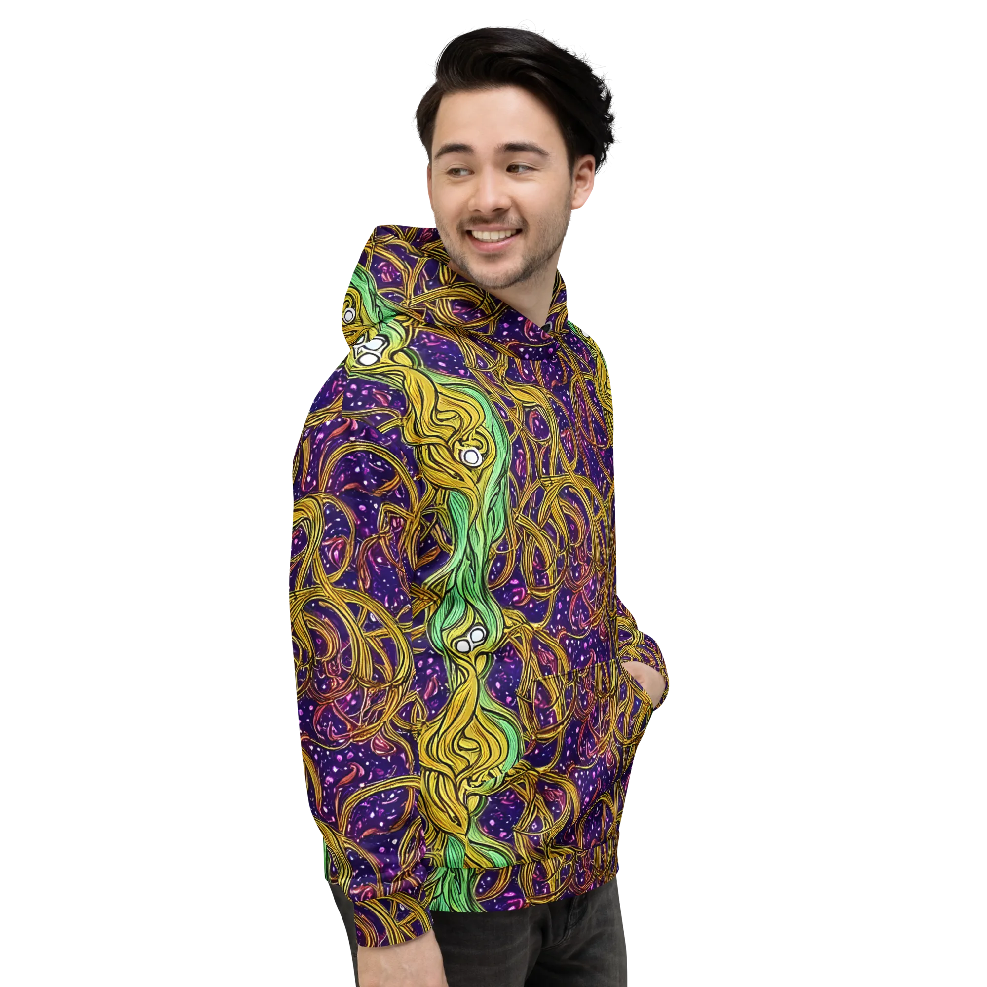 Violet Gilded Maze on Hoodie — Right