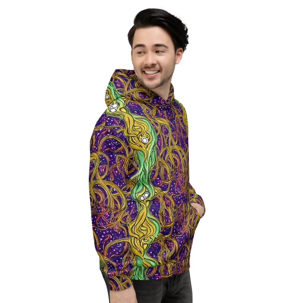 Violet Gilded Maze on Hoodie — Right