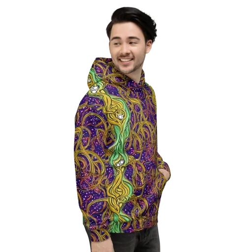 Violet Gilded Maze on a Hoodie