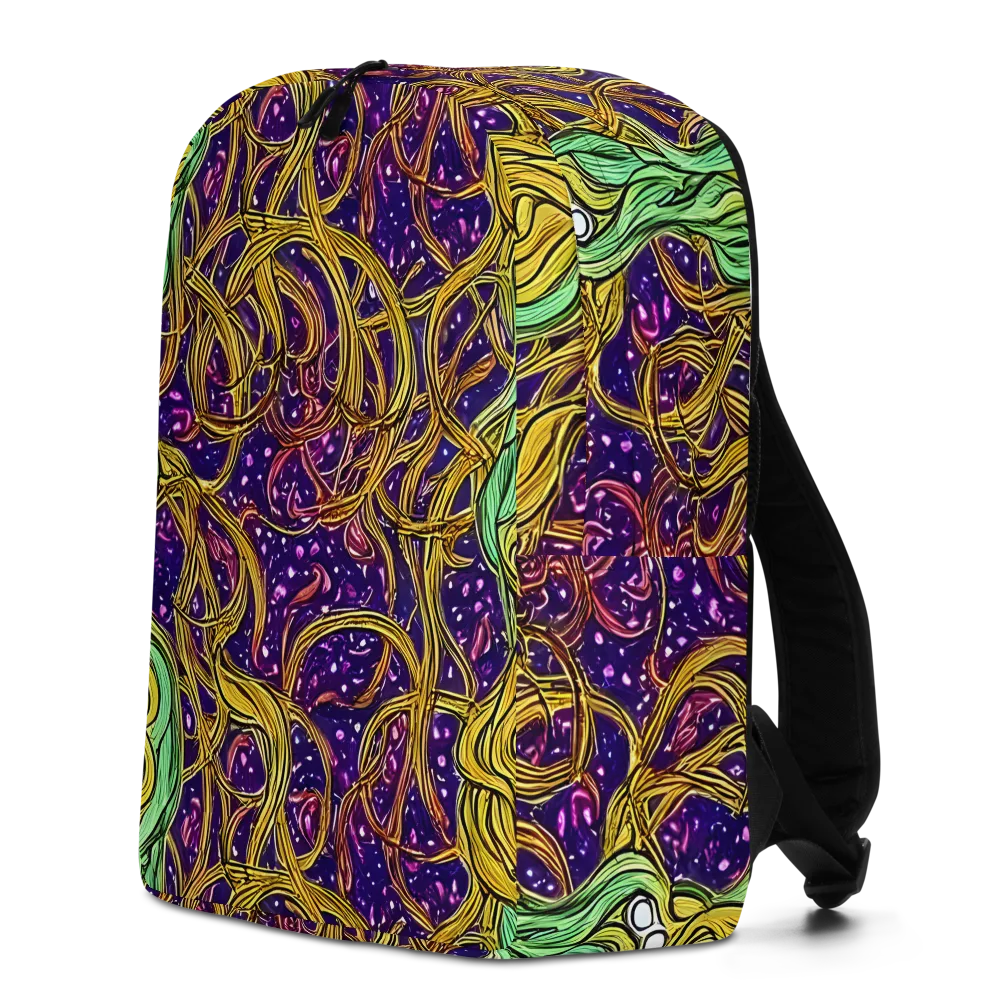 Violet Gilded Maze on Minimalist Backpack — Left