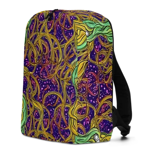 Violet Gilded Maze on a Minimalist Backpack