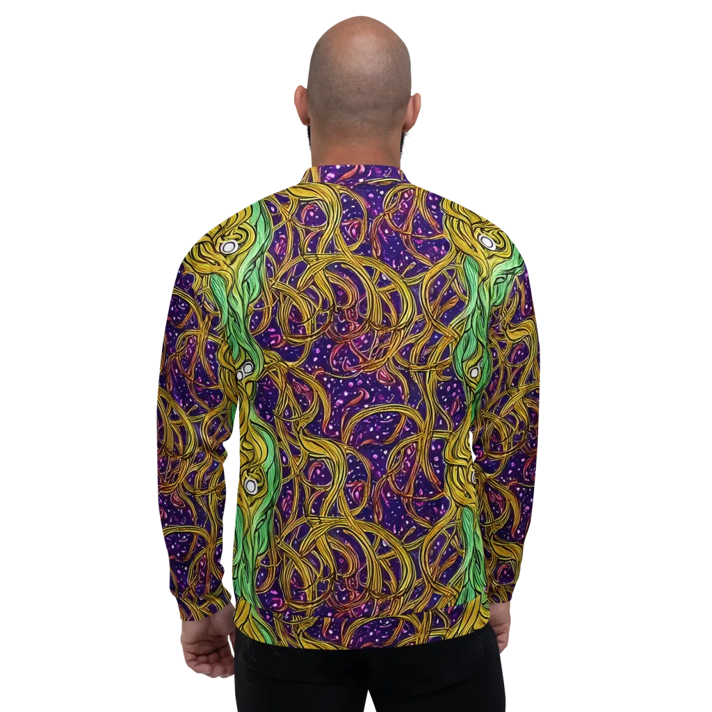 Violet Gilded Maze on Bomber Jacket — Back