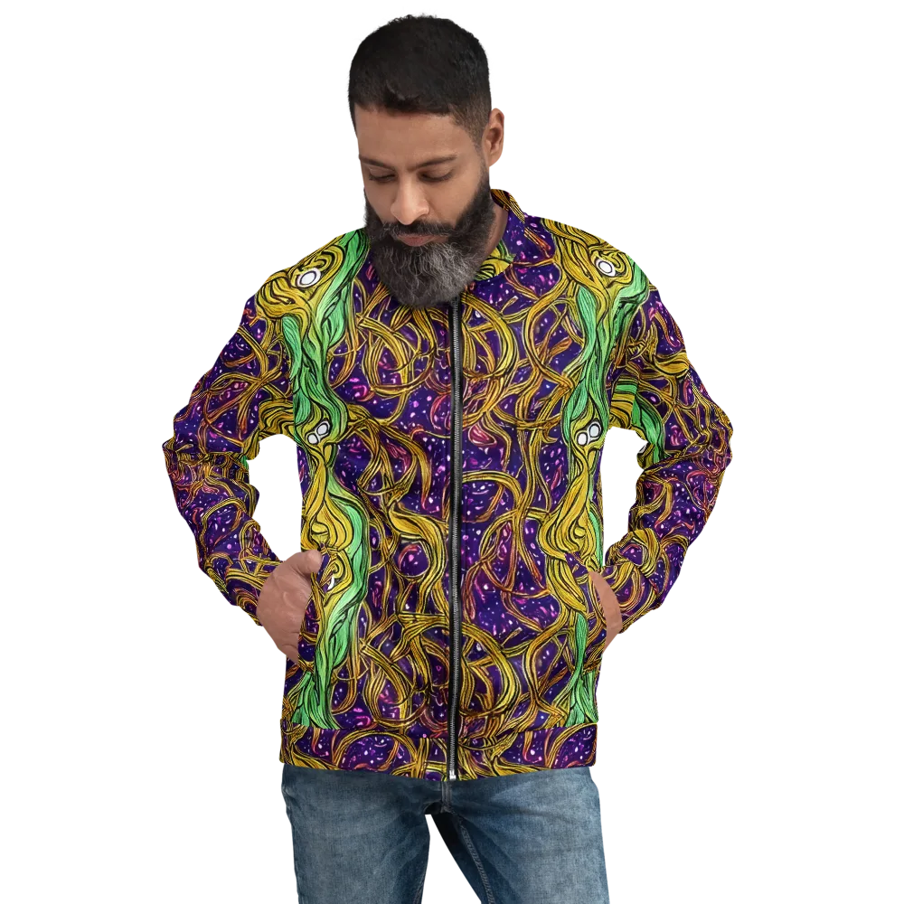 Violet Gilded Maze on Bomber Jacket — Front
