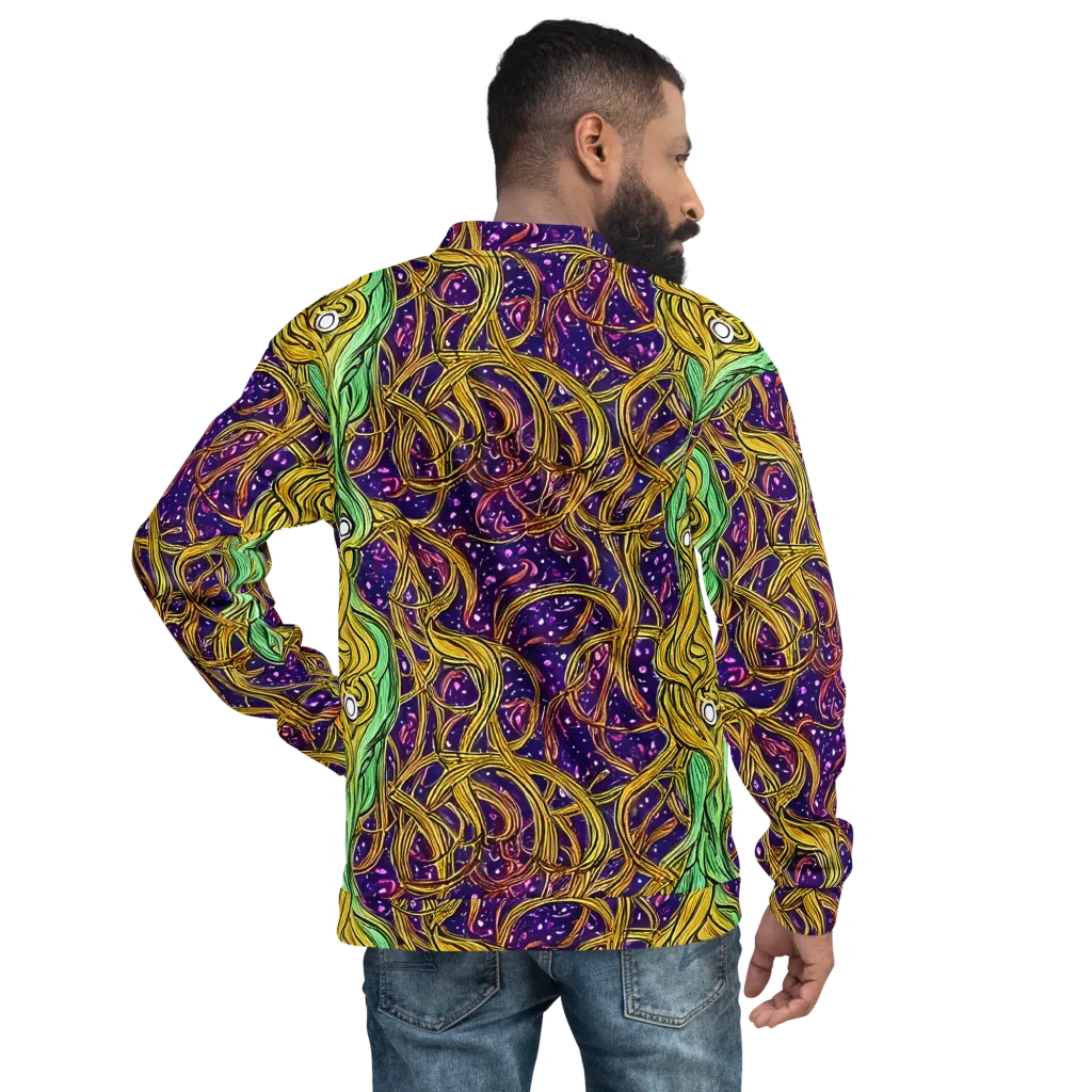 Violet Gilded Maze on Bomber Jacket — Back