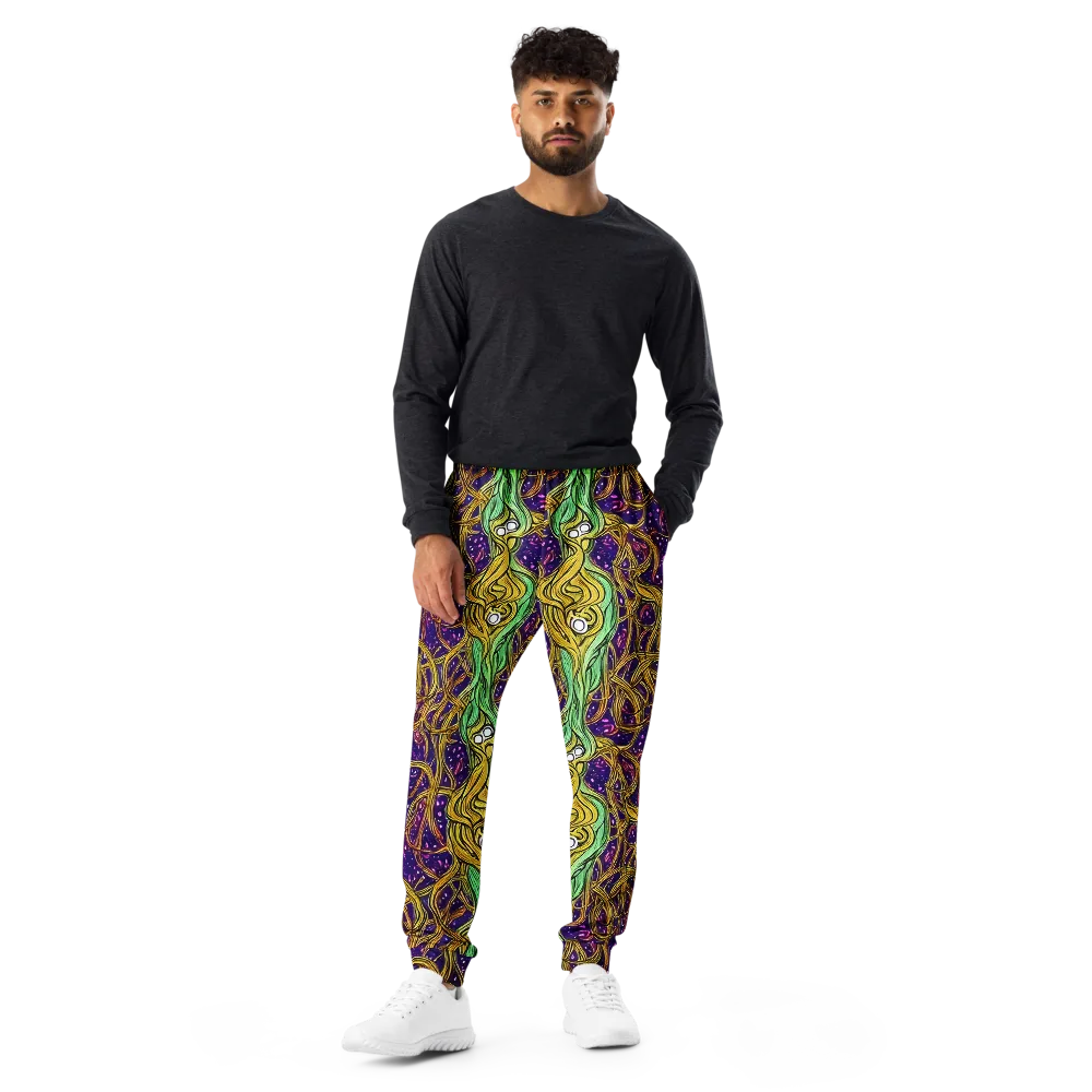 Violet Gilded Maze on Men's Joggers — Front