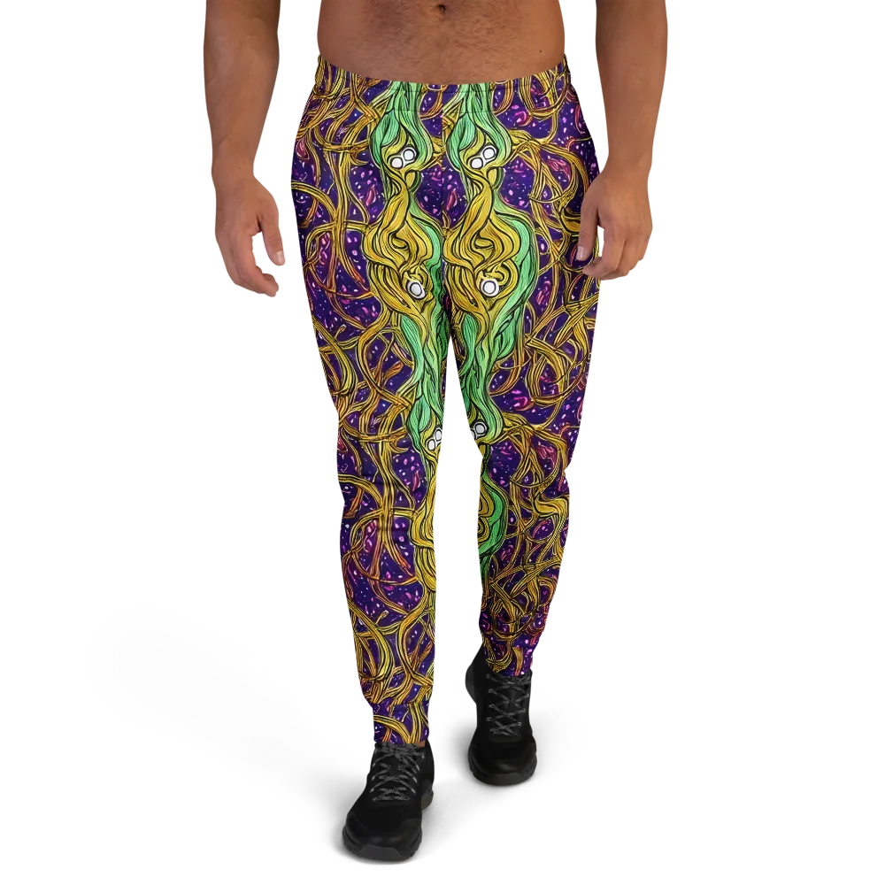 Violet Gilded Maze on Men's Joggers — Front