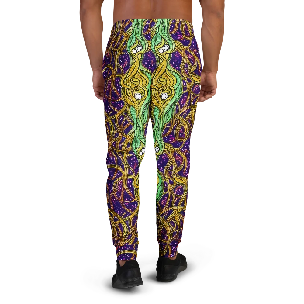 Violet Gilded Maze on Men's Joggers — Back