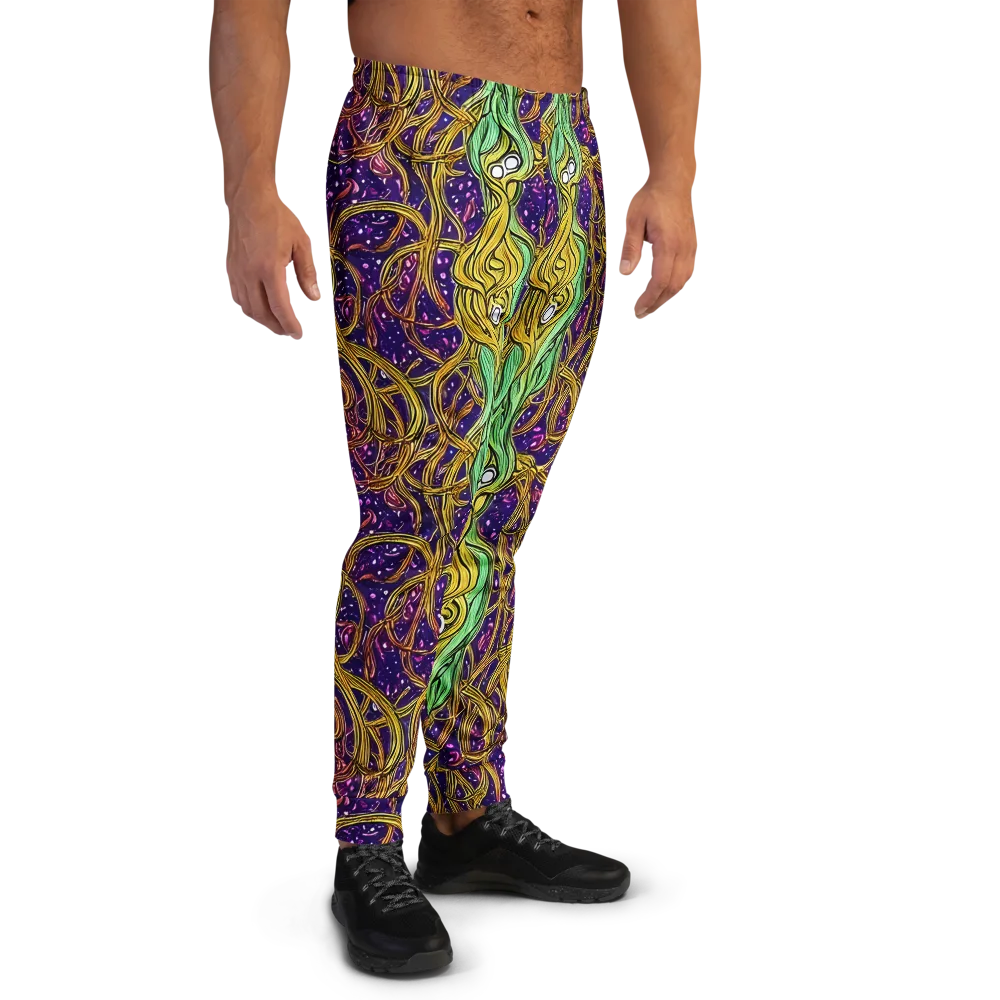 Violet Gilded Maze on Men's Joggers — Right