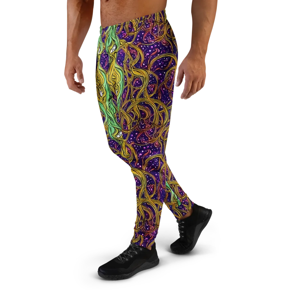 Violet Gilded Maze on Men's Joggers — Left