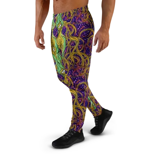 Violet Gilded Maze on a Men's Joggers